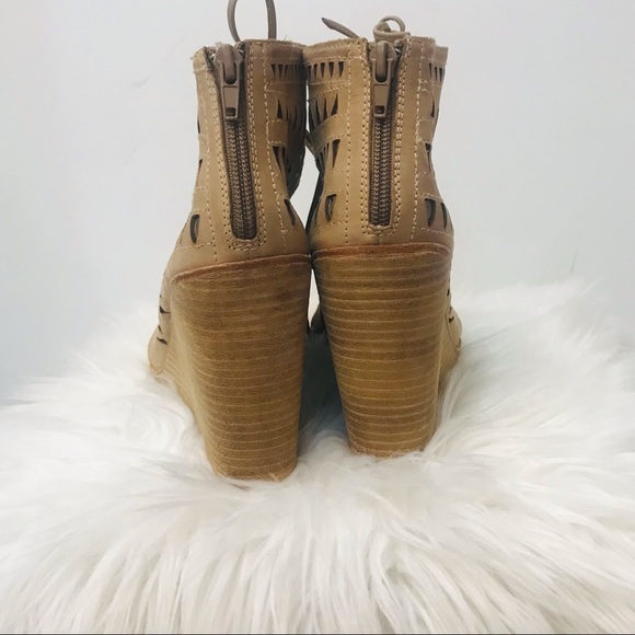 Jeffrey Campbell Rodillo Lace Up brown wedge sandals sz 10. - Picture 5 of 10